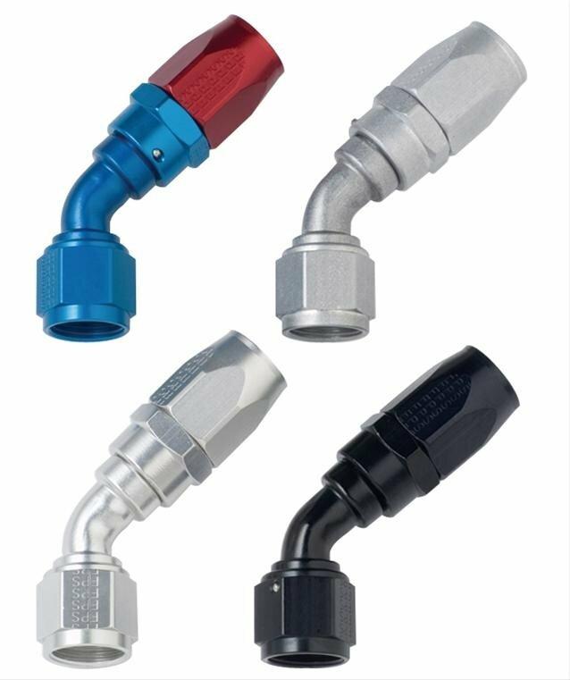 Fragola #8 X 45 Pro-Flow Hose End  Chrome - 224508-CH