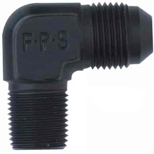 Fragola #4 X 3/8 MPT, 90 Adapter, Black - 482238-BL