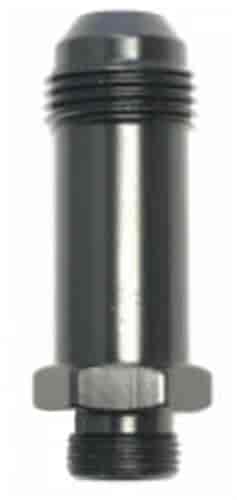 Fragola #6  X 9/16-24 Carb Adapter Long  3"  Black - 491977-BL