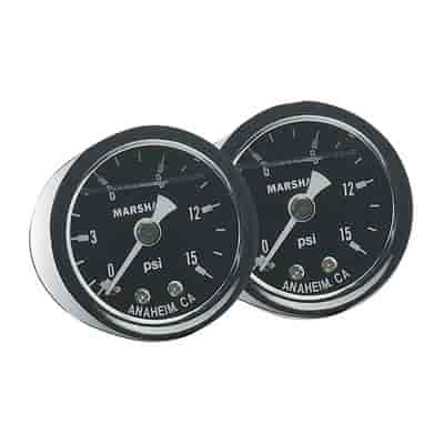 Fragola 1/8 Npt Fuel Pressure Gauge, 0-30 Psi Dry - 900003