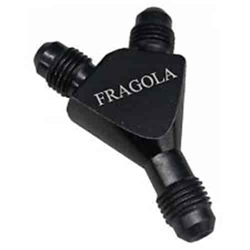 Fragola Y-Fitting, 4AN Male All Black - 900604-BL