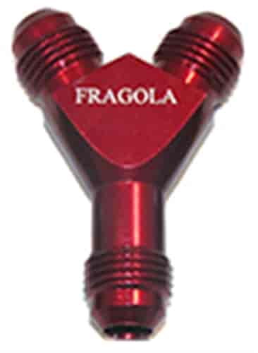 Fragola Y-Fitting, 4AN Male All, Red - 900604-RD