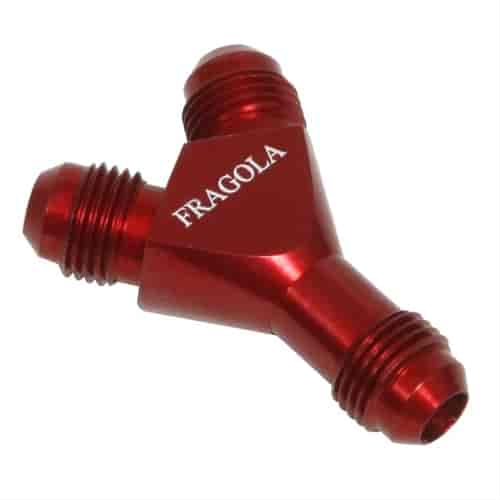 Fragola Y-Fitting, 8AN Male All, Red - 900608-RD