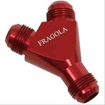 Fragola Y-Fitting, 12AN Male All, Red - 900612-RD