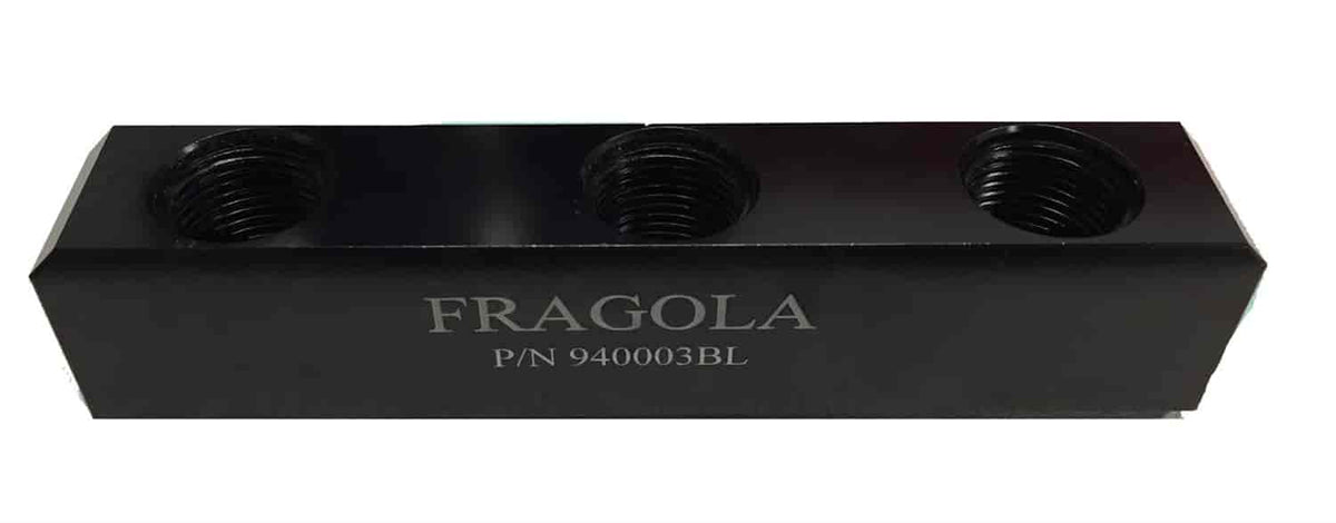 Fragola #10 Female, Three Port Fuel Pressure Log - 940003-BL