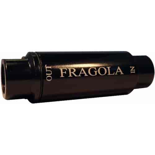 Fragola Fuel Filter, #6 In/Out, 40 Micron, Black - 960001-BL
