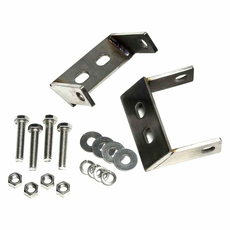 Kentrol Jeep CJ Rear Bumper Brackets Pair 45-86 CJ Polished Silver - 30508