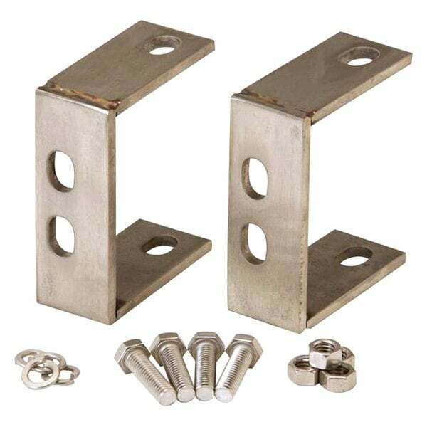 Kentrol Jeep YJ Rear Bumper Brackets Pair 87-95 Wrangler TJ Polished Silver - 30527