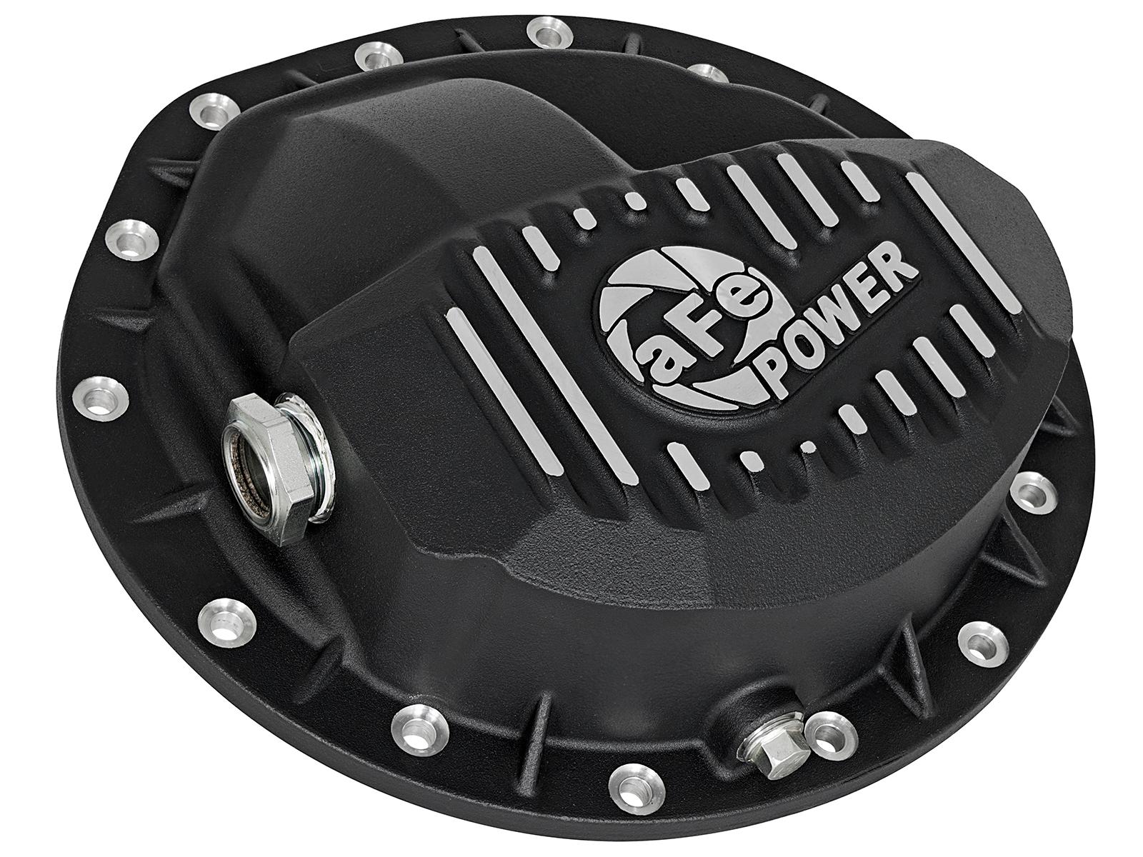AFE Pro Series Front Differential Cover Black w/ Machined Fins - 46-70042