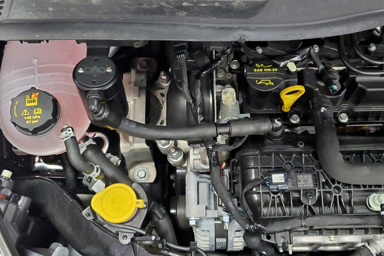J&L 3053P-B Passenger Side 3.0 Oil Separator - Black Anodized (2016-2019 Escape 1.5L EcoBoost)