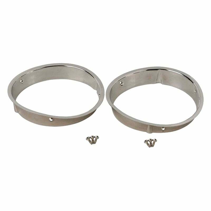 Kentrol Jeep TJ Headlight Bezels Pair 97-06 Wrangler TJ Polished Silver - 30543