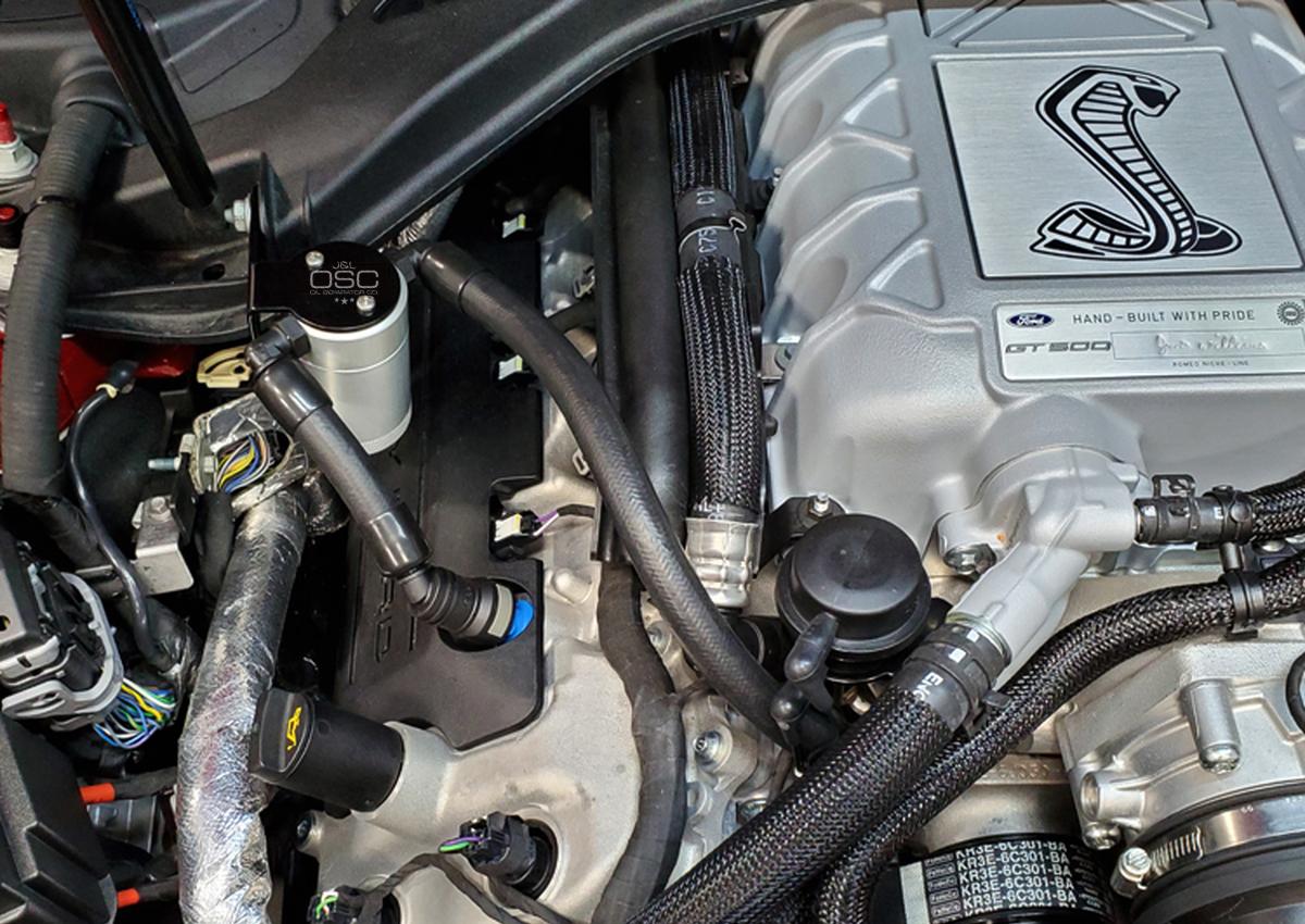 J&L 3054P-C Passenger Side 3.0 Oil Separator - Clear (2020 Shelby GT500)