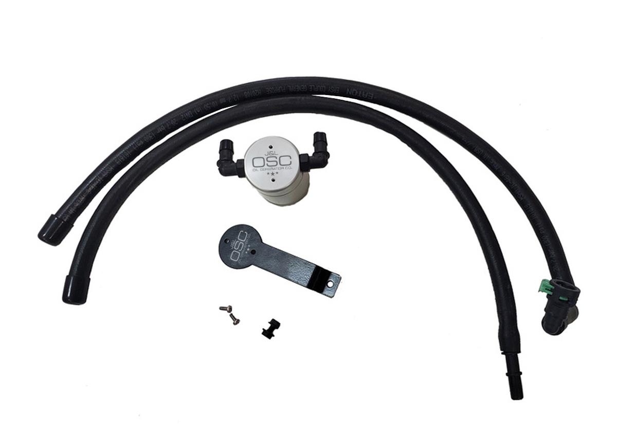 J&L Oil Separator 3.0 Driver Side, Clear Anodized (2020-2024 Ford Explorer 2.3L EcoBoost) - 3055D-C