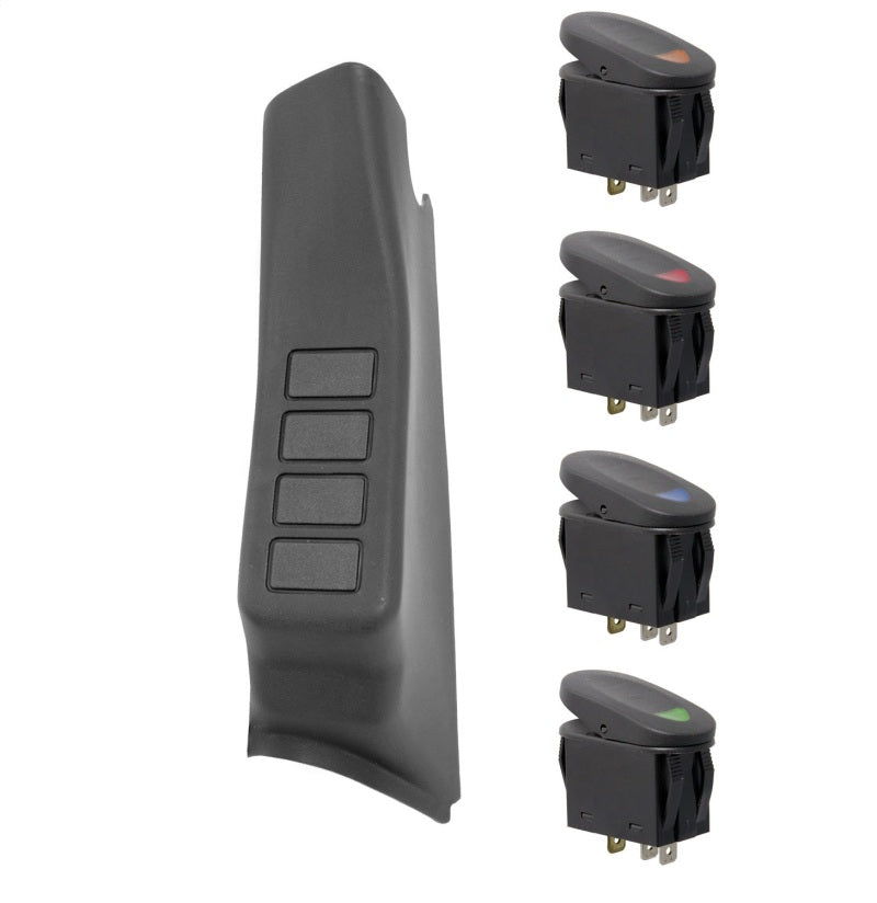Rugged Ridge Switch Pod Kit A-Pillar Black Lhd; 07-10 Jeep Wrangler Jk - 17235.86