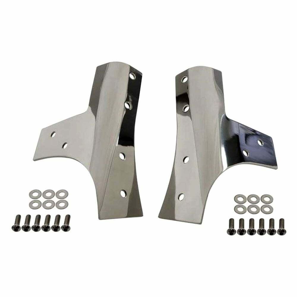 Kentrol Jeep JK Windshield Supports Pair 07-18 Wrangler JK Polished Silver - 30574