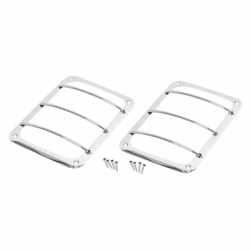 Kentrol Jeep JK Taillight Guard Pair 07-18 Wrangler JK Polished Silver - 30582