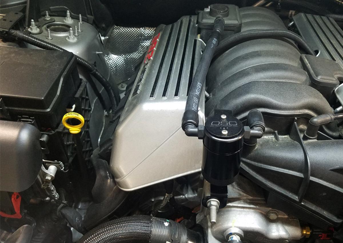 J&L 3063P-B 2011-2018 6.4L HEMI Passenger Side 3.0 Oil Separator (Black Anodized)