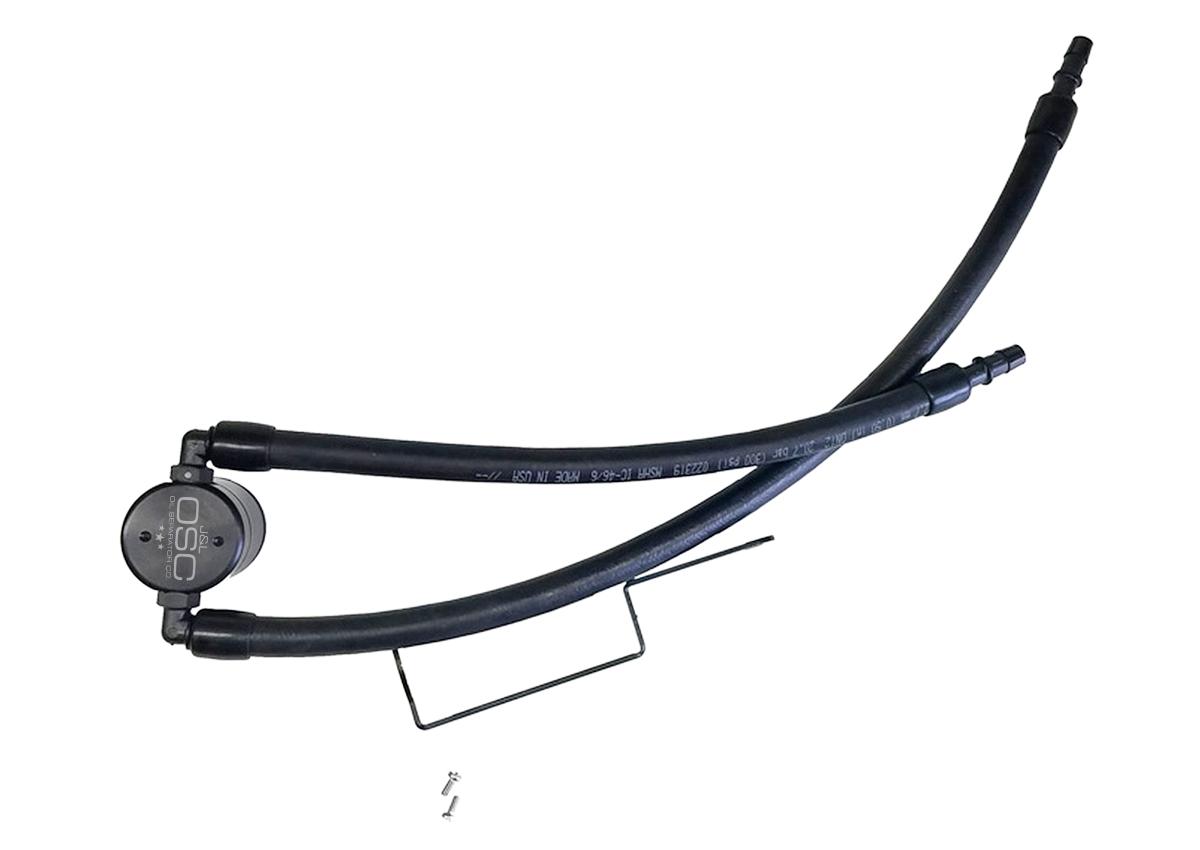 J&L Oil Separator 3.0 Passenger Side, Black Anodized (2011-2020 Dodge Durango 5.7L; 2011-2020 Jeep Grand Cherokee 5.7L) - 3066P-B