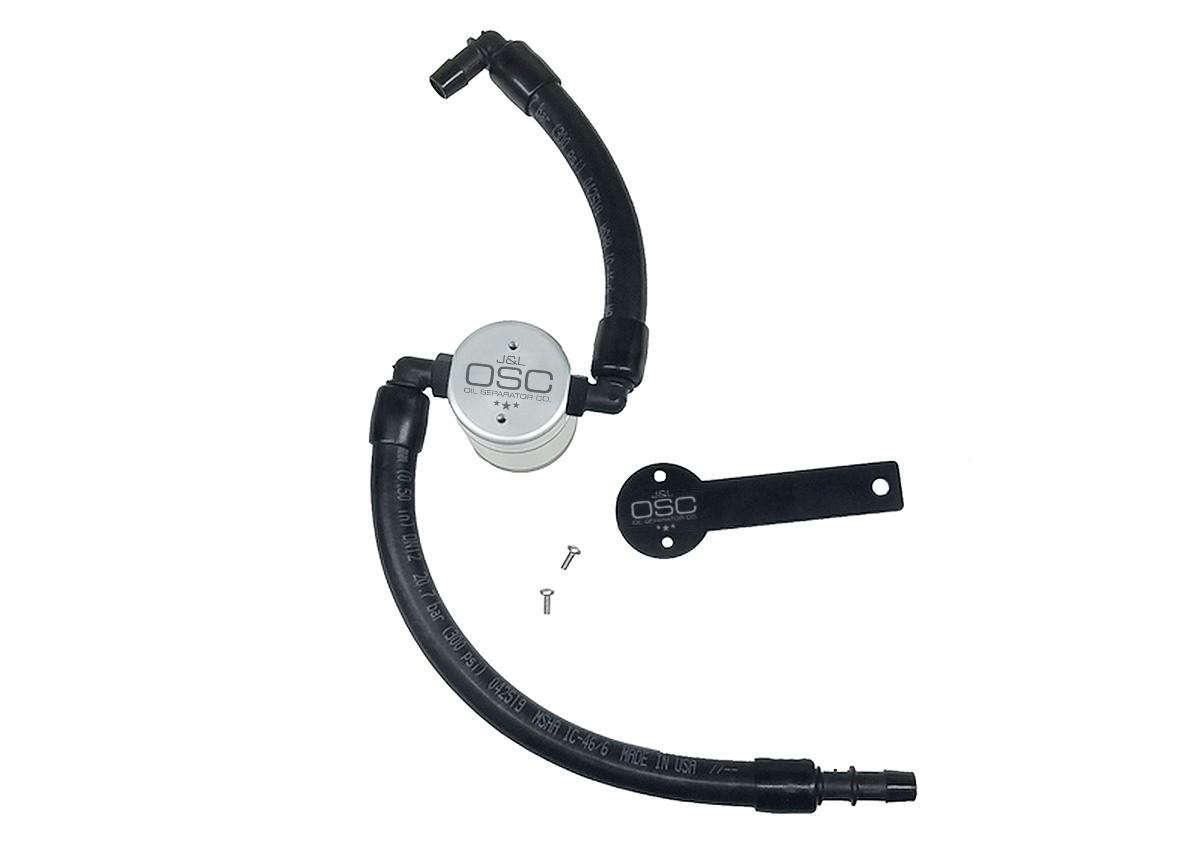 J&L Oil Separator 3.0 Passenger Side, Clear Anodized (2019-2020 Dodge Ram 1500 5.7L) - 3067P-C