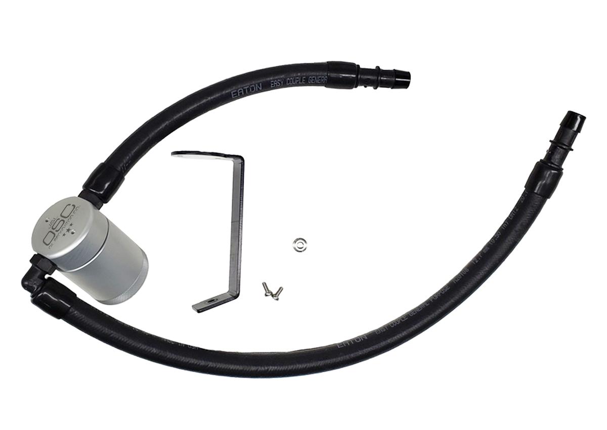 J&L 3068P-C Passenger Side 3.0 Oil Separator - Clear Anodized  (2011-2020 3.6L Dodge Charger, Challenger, 300C)