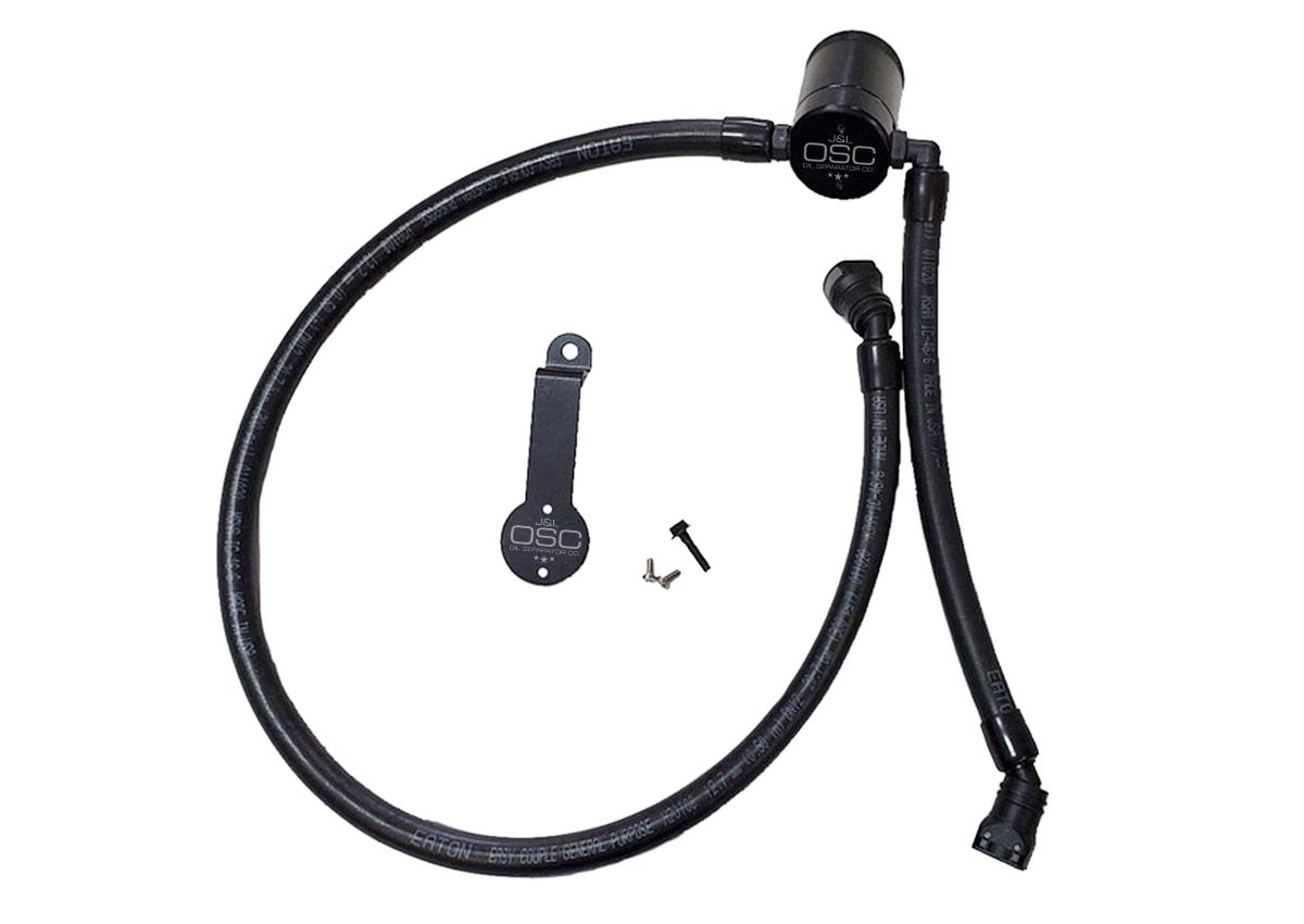 J&L Oil Separator 3.0 Passenger Side, Black Anodized (2018-2020 Jeep JL 3.6L) - 3069D-B