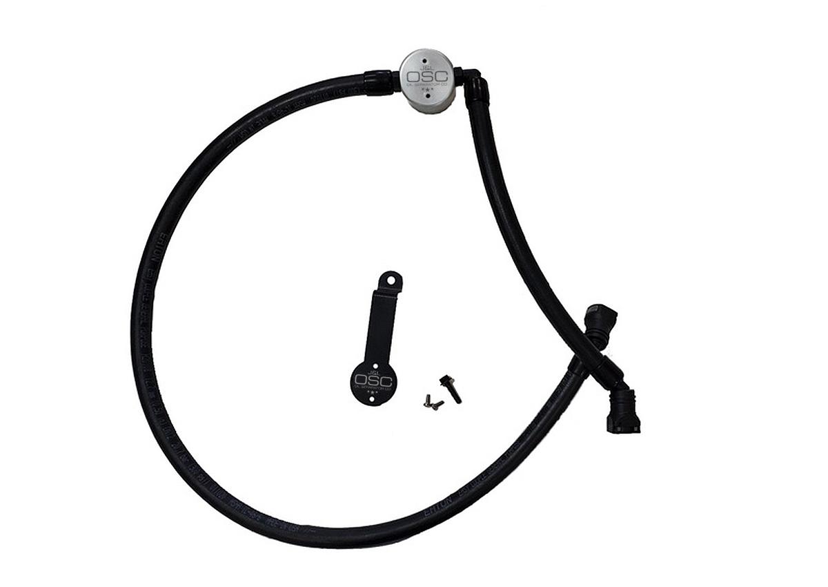 J&L Oil Separator 3.0 Passenger Side, Clear Anodized (2018-2020 Jeep JL 3.6L) - 3069D-C