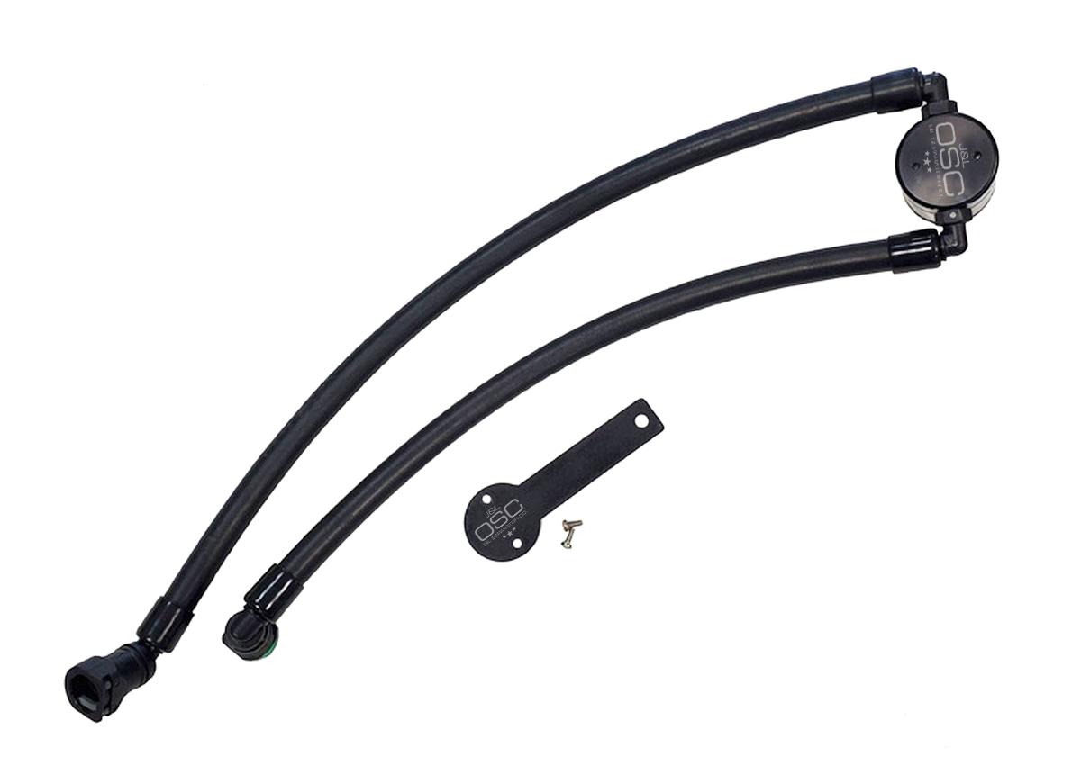 J&L 3.0 Oil Separator (2021 Ram TRX 6.2L SC) Passenger Side - Black - 3071P-B