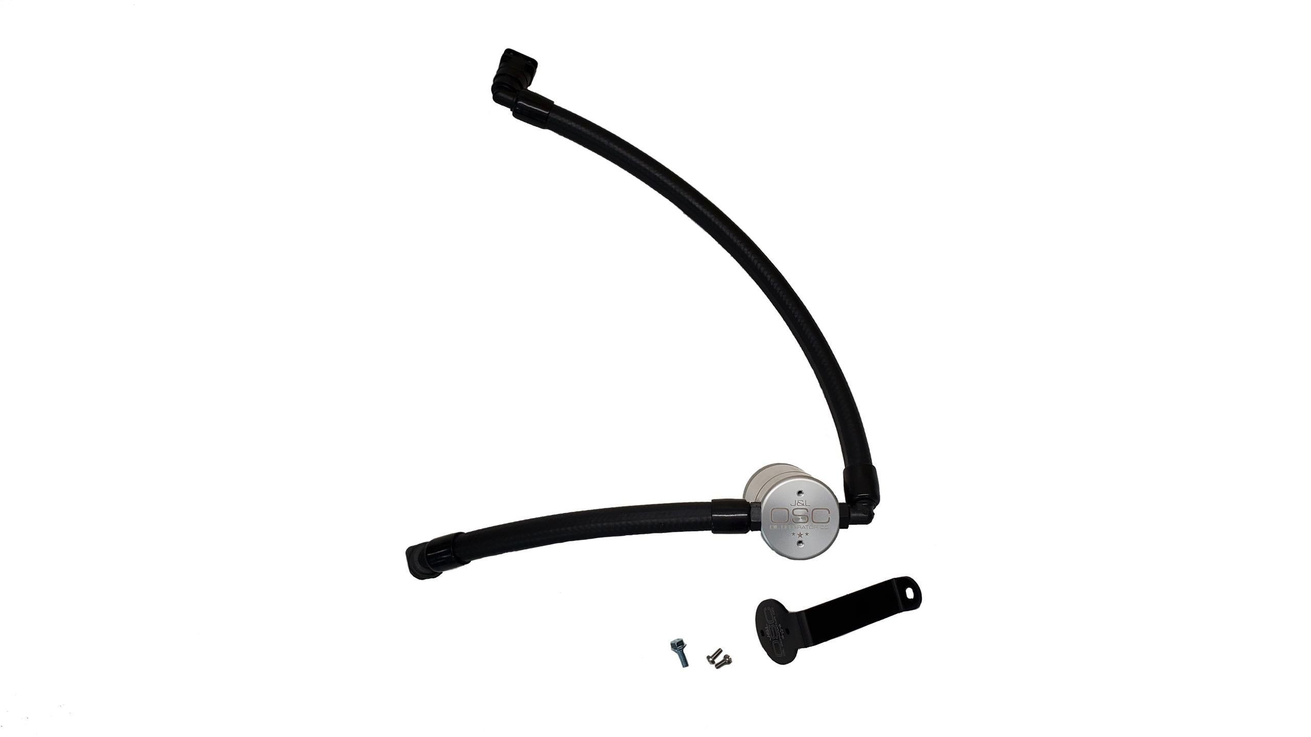 J&L 3.0 Passenger Side Oil Separator - Clear Anodized (2021-2025 Ford Bronco 2.7L) - 3073P-C
