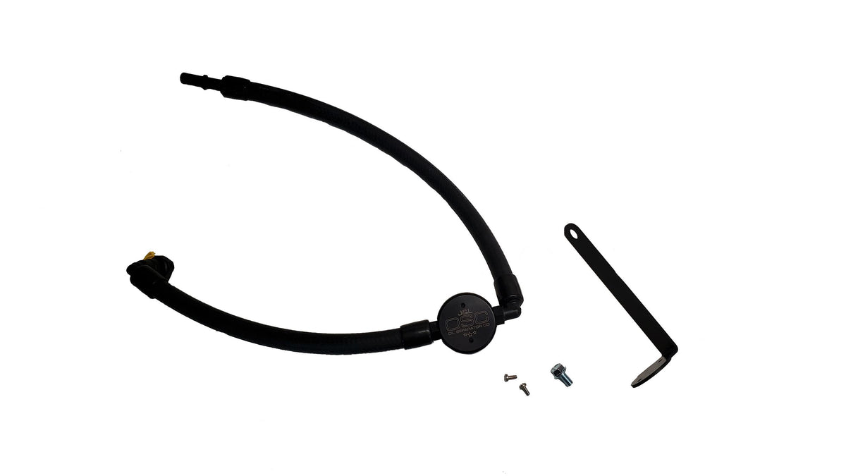 J&L 3.0 Passenger Side Oil Separator - Black Anodized (2021.5-2025 Bronco 2.3L) - 3075P-B