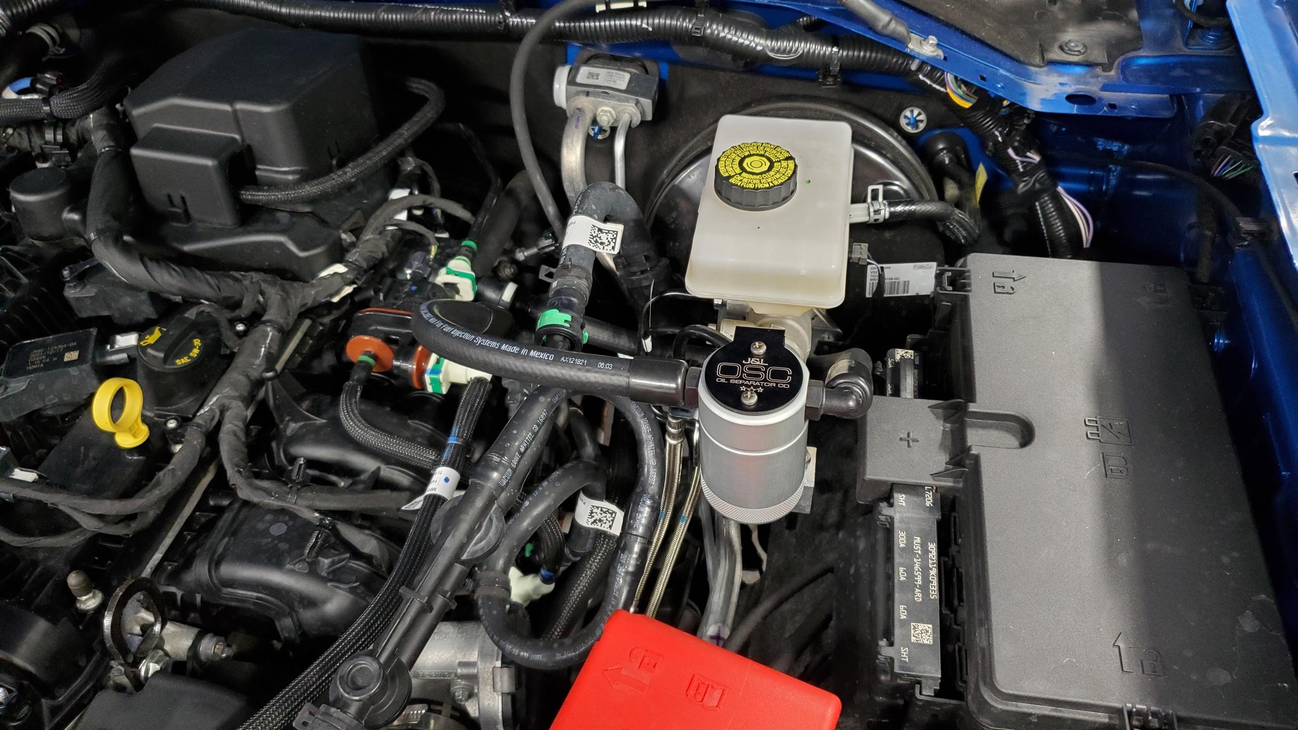 J&L 3.0 Passenger Side Oil Separator - Clear Anodized (2021.5-2025 Bronco 2.3L) - 3075P-C