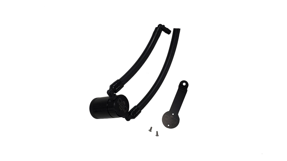 J&L Oil Separator 3.0 Passenger Side - Black Anodized (2014-2022 Jeep Cherokee / Compass / Renegade 2.4L) - 3077D-B