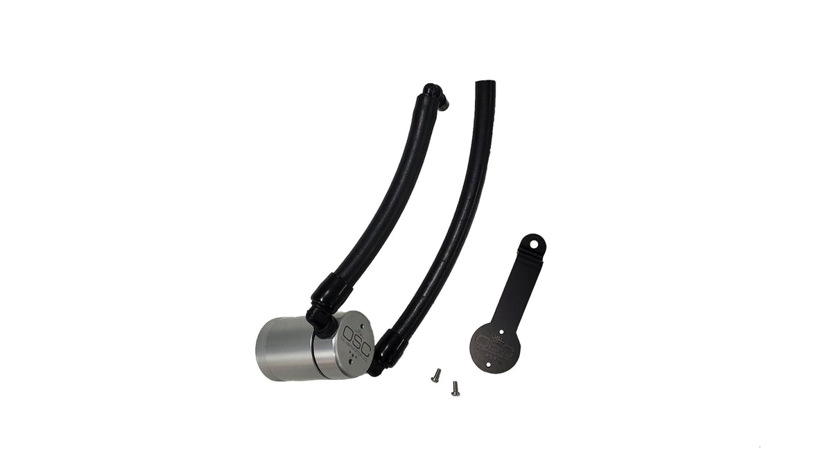 J&L Oil Separator 3.0 Passenger Side - Clear Anodized (2014-2022 Jeep Cherokee / Compass / Renegade 2.4L) - 3077D-C