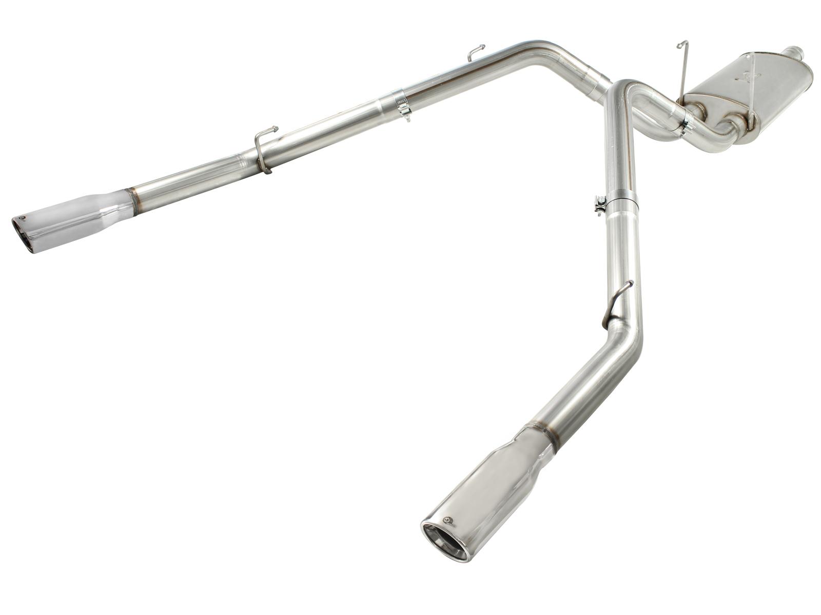AFE Mach Force-Xp 3 IN Cat-Back Exhaust System with Dual Rear Exit Polished Tip (2009-2019 1500, 1500 Classic, Ram 1500) - 49-42013-P