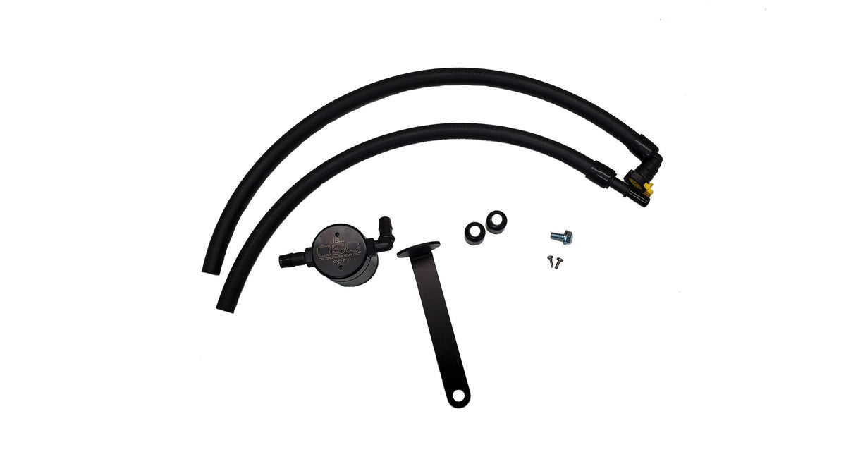 J&L Oil Separator 3.0 Passenger Side - Black Anodized (2021-2021.5 Bronco 2.3L Ecoboost) - 3078D-B