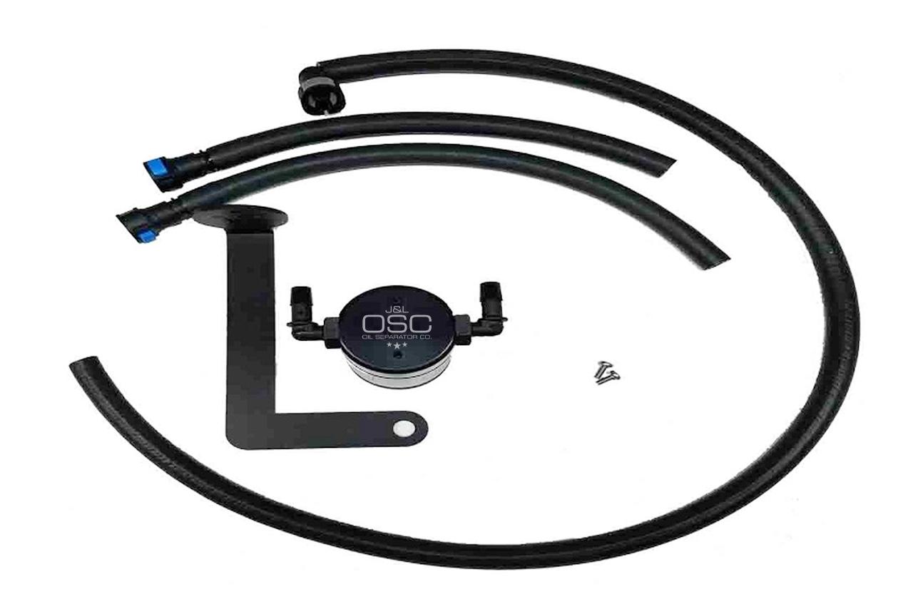 J&L 3080P-B 2010-2015 Camaro LS3 Passenger Side 3.0 Oil Separator (Black Anodized)