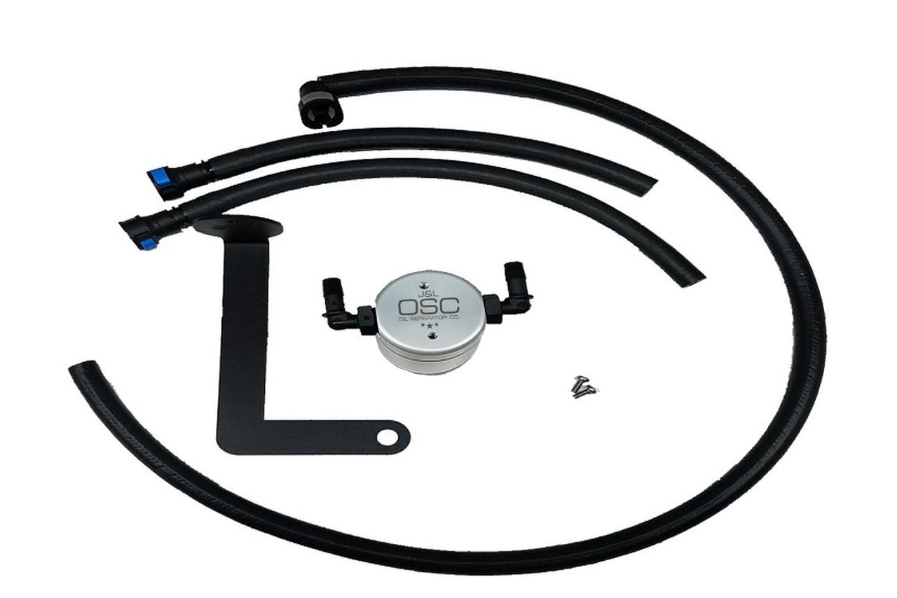 J&L 3080P-C 2010-2015 Camaro LS3 Passenger Side 3.0 Oil Separator (Clear Anodized)
