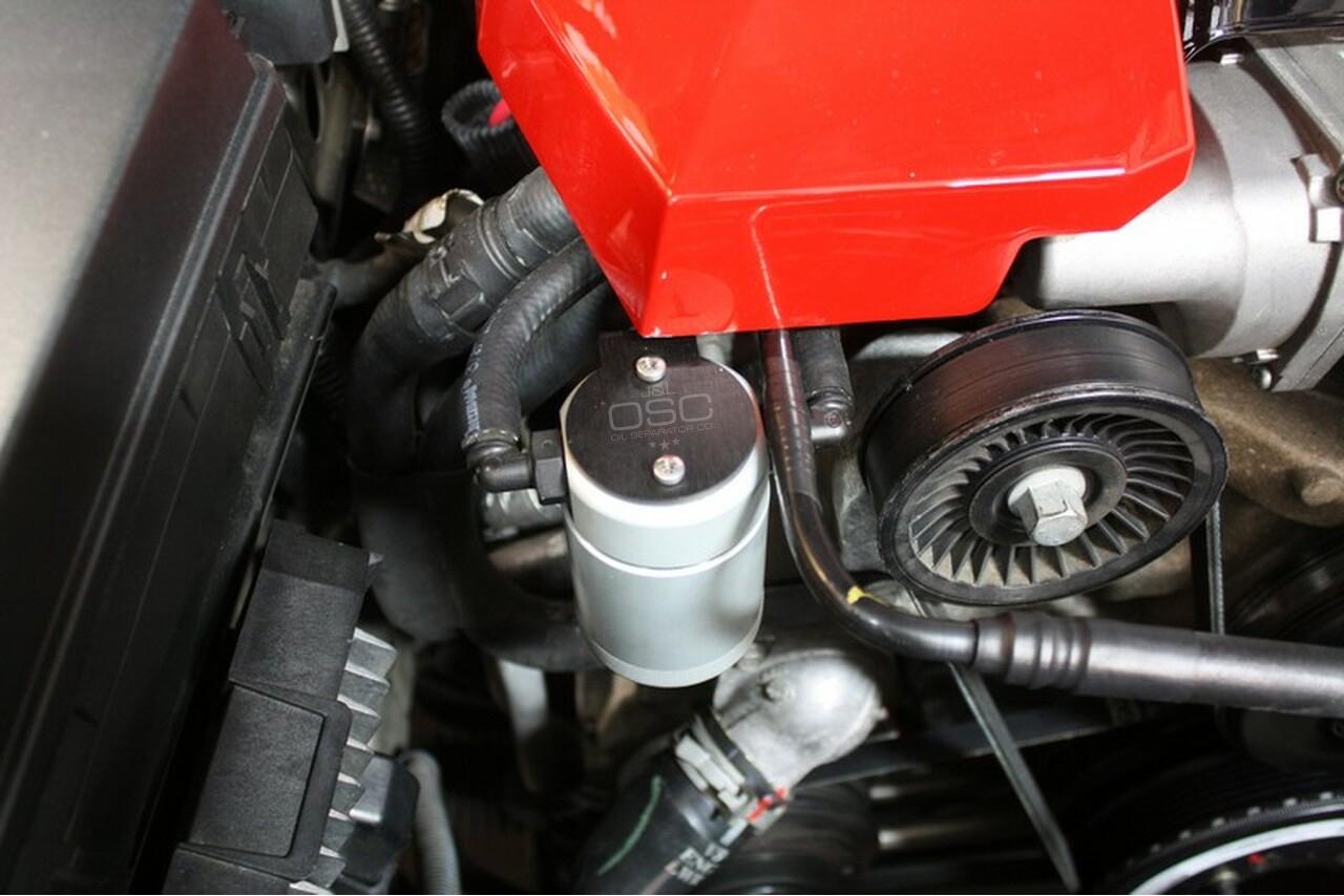 J&L 3080P-C 2010-2015 Camaro LS3 Passenger Side 3.0 Oil Separator (Clear Anodized)