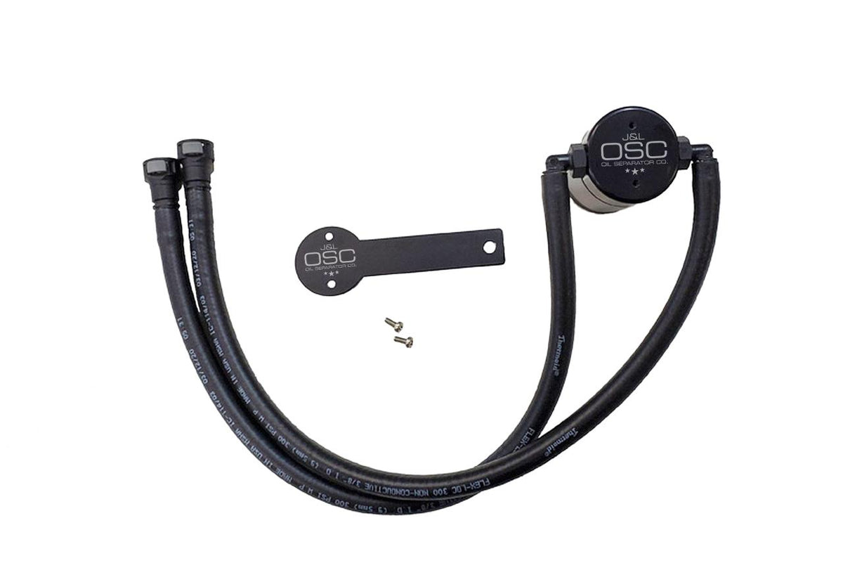 J&L 3081D-B 2016-2017 Camaro LT1 Drivers Side 3.0 Oil Separator (Black Anodized)