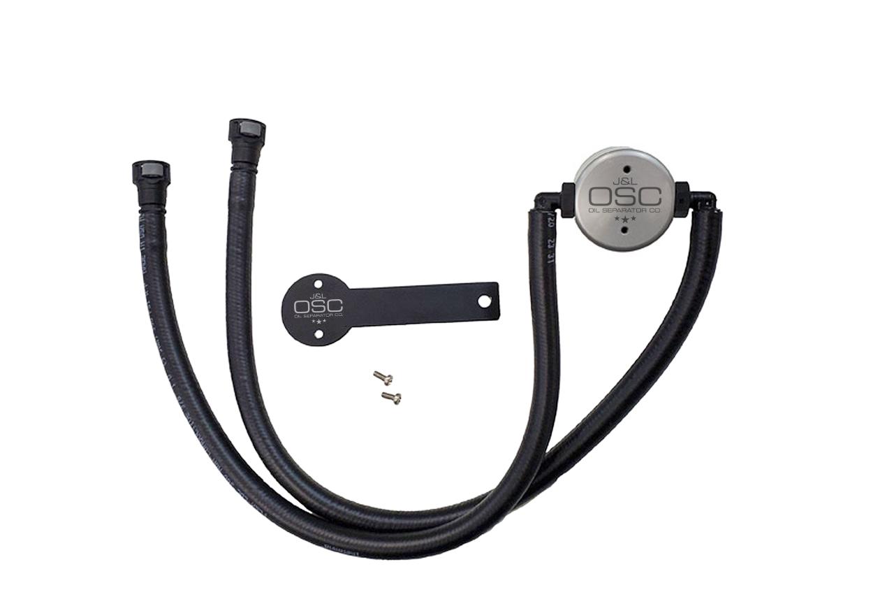 J&L 3081D-C 2016-2017 Camaro LT1 Drivers Side 3.0 Oil Separator (Clear Anodized)