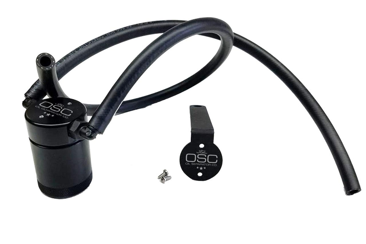J&L 3084D-B 1997-2013 Chevy / GM Truck - SUV 4.8 / 5.3 / 6.0 / 6.2 3.0 Oil Separator (Black Anodized)