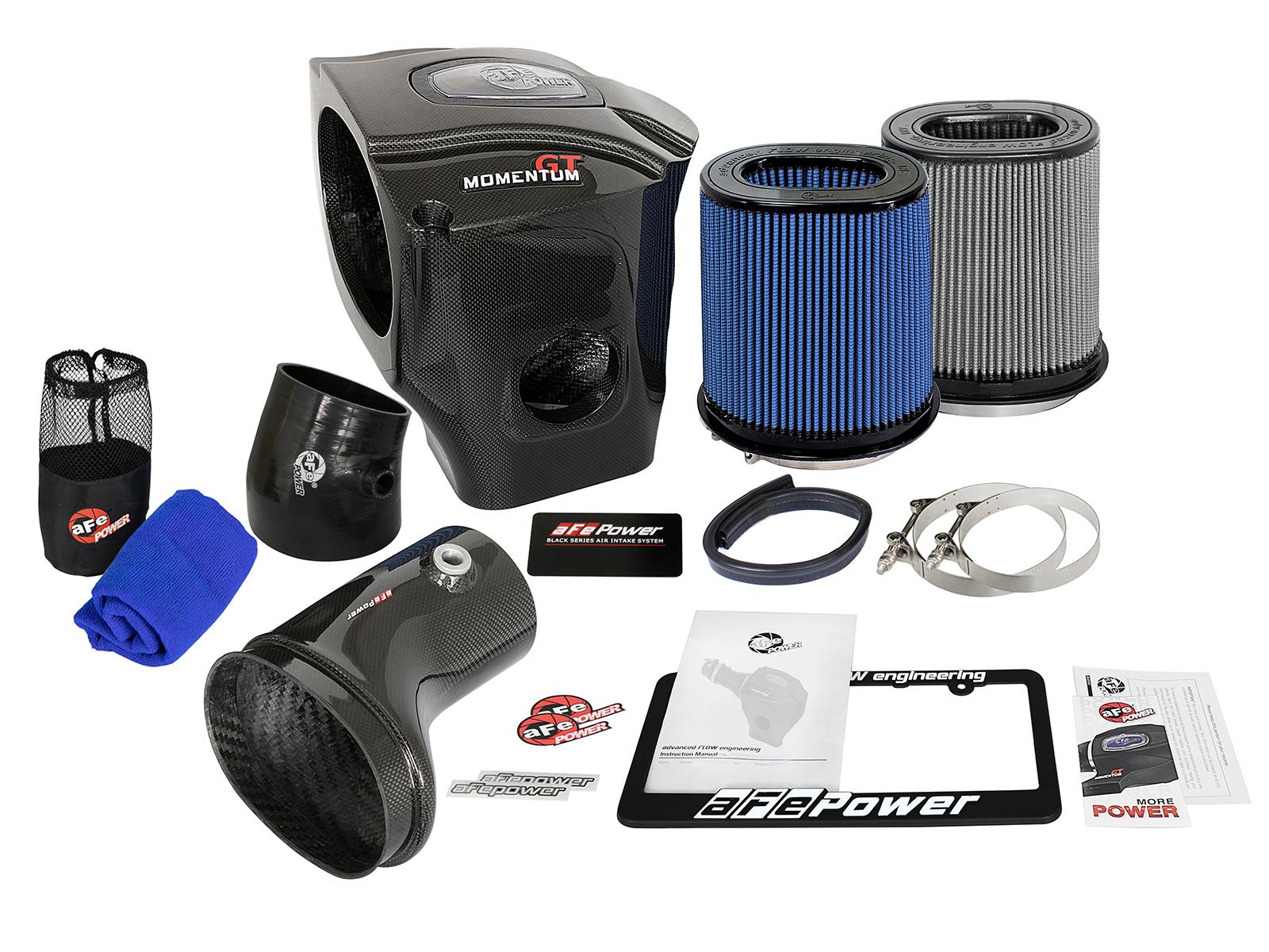AFE Black Series Carbon Fiber Cold Air Intake System w/ Pro 5R & Pro DRY S Filters (2017-2018 Challenger, Charger) - 52-72205-CF