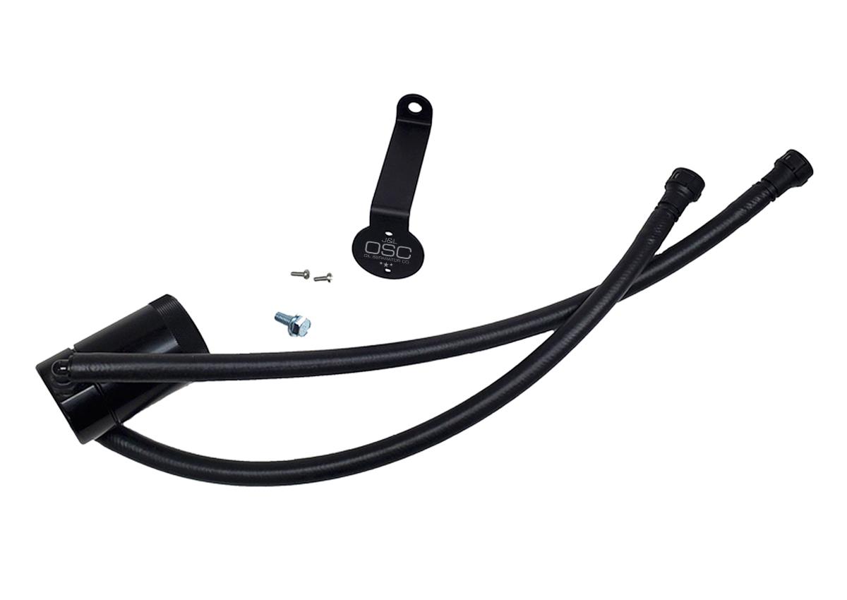 J&L 3.0 Oil Separator - Black (2020-2021 Chevy Silverado/GMC Sierra 2500/3500 6.6L Gas) - 3088P-B
