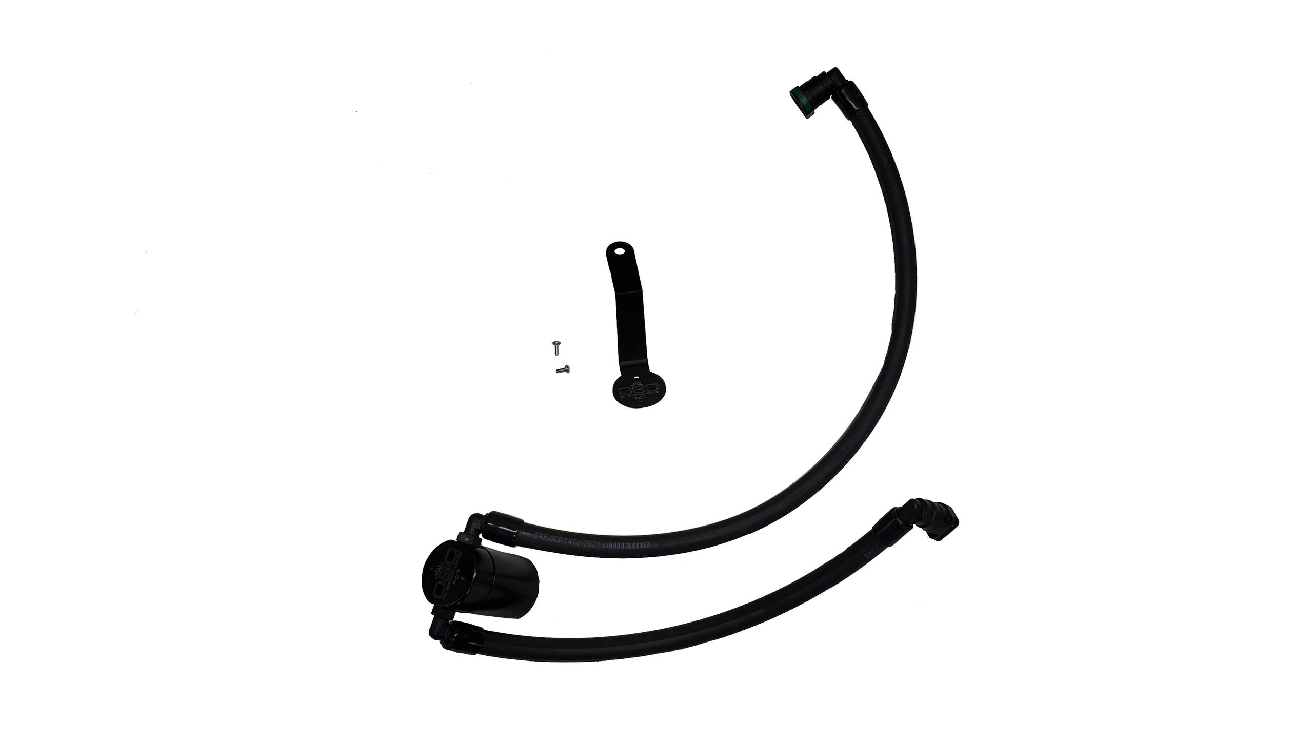 J&L Oil Separator 3.0 PCV Side - Black Anodized (2024-2026 Mustang GT 5.0L) - 3091P-B