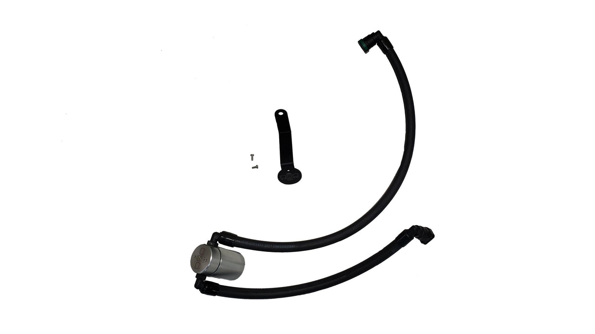 J&L Oil Separator 3.0 PCV Side - Clear Anodized (2024-2026 Mustang GT 5.0L) - 3091P-C