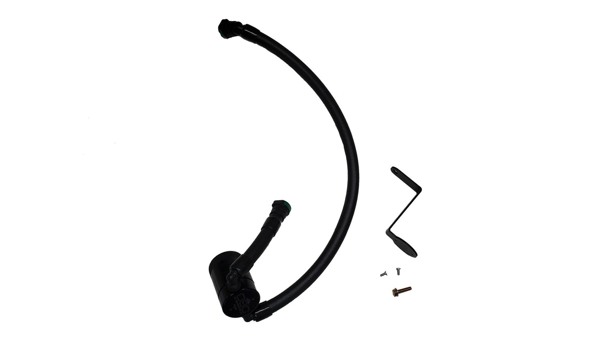 J&L Oil Separator 3.0 CCV Side - Black Anodized (2024-2026 Mustang GT 5.0L w/ Whipple Supercharger) - 3092D-B