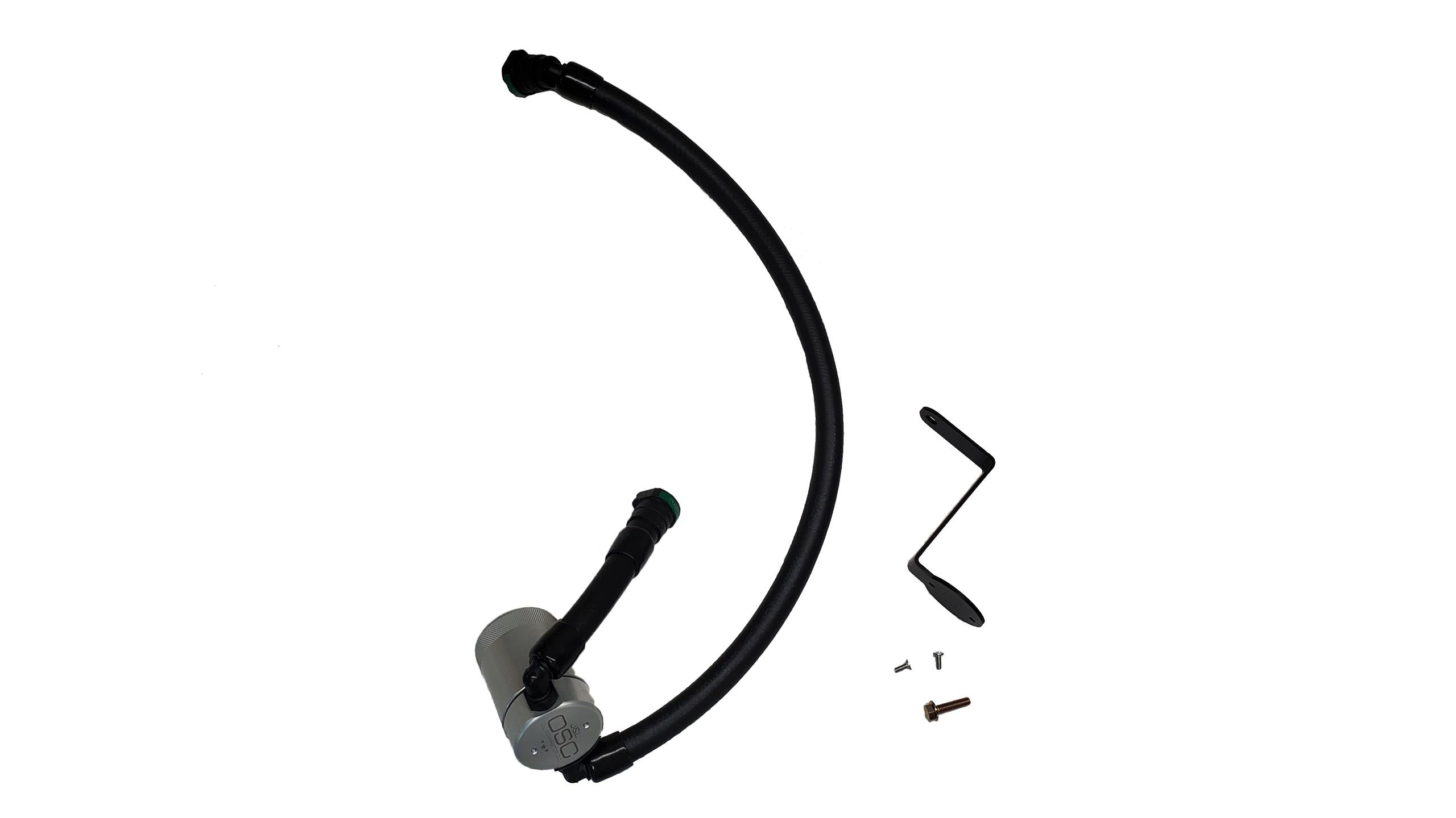 J&L Oil Separator 3.0 CCV Side - Clear Anodized (2024-2026 Mustang GT 5.0L w/ Whipple Supercharger) - 3092D-C