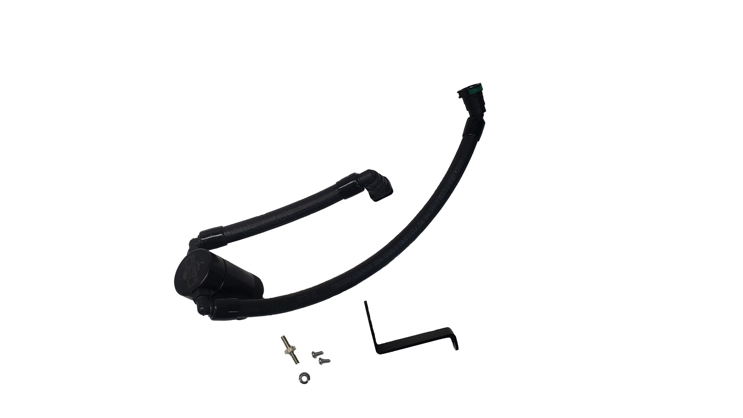 J&L Oil Separator 3.0 PCV Side - Black Anodized (2024-2026 Mustang GT 5.0L w/ Whipple Supercharger) - 3092P-B