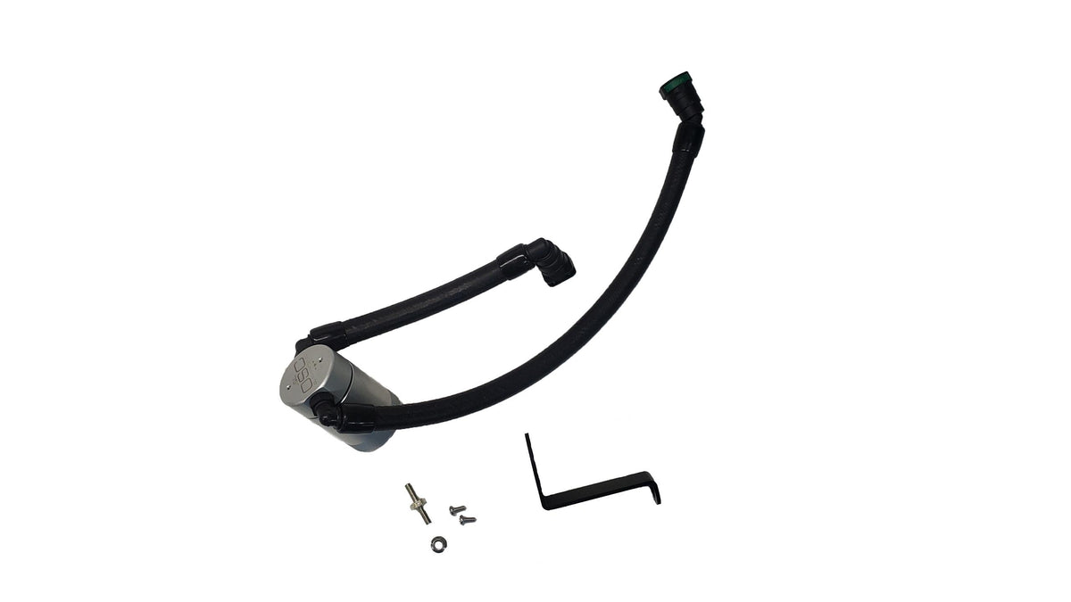 J&L Oil Separator 3.0 PCV Side - Clear Anodized (2024-2026 Mustang GT 5.0L w/ Whipple Supercharger) - 3092P-C