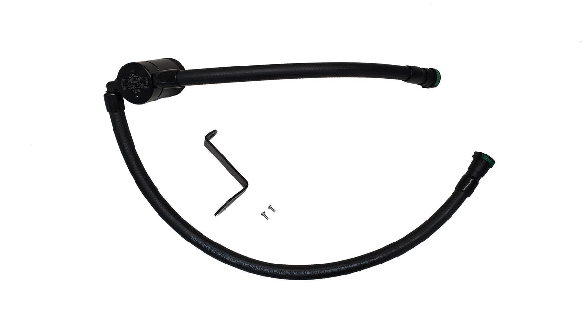 J&L Oil Separator 3.0 Passenger Side - Black Anodized (2023-2024 Ford F-250 / F-350 7.3L) - 3094P-B