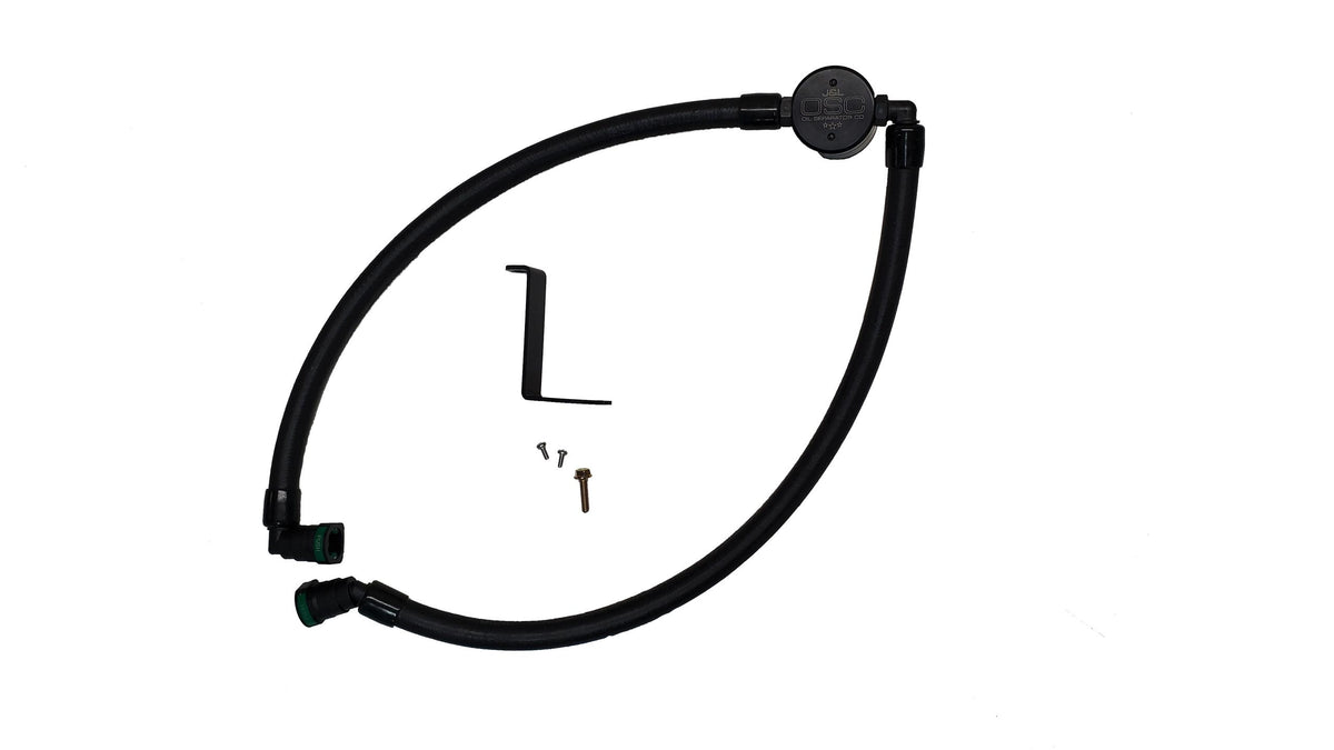 J&L Oil Separator 3.0 Driver Side - Black Anodized (2024-2026 Mustang EcoBoost) - 3095D-B
